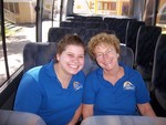 Brittiney and Jill on the bus!